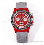 AAA Swiss Copy Rolex Diw Daytona Red Quartz Fiber 4801 TW Factory Watch Men 40mm